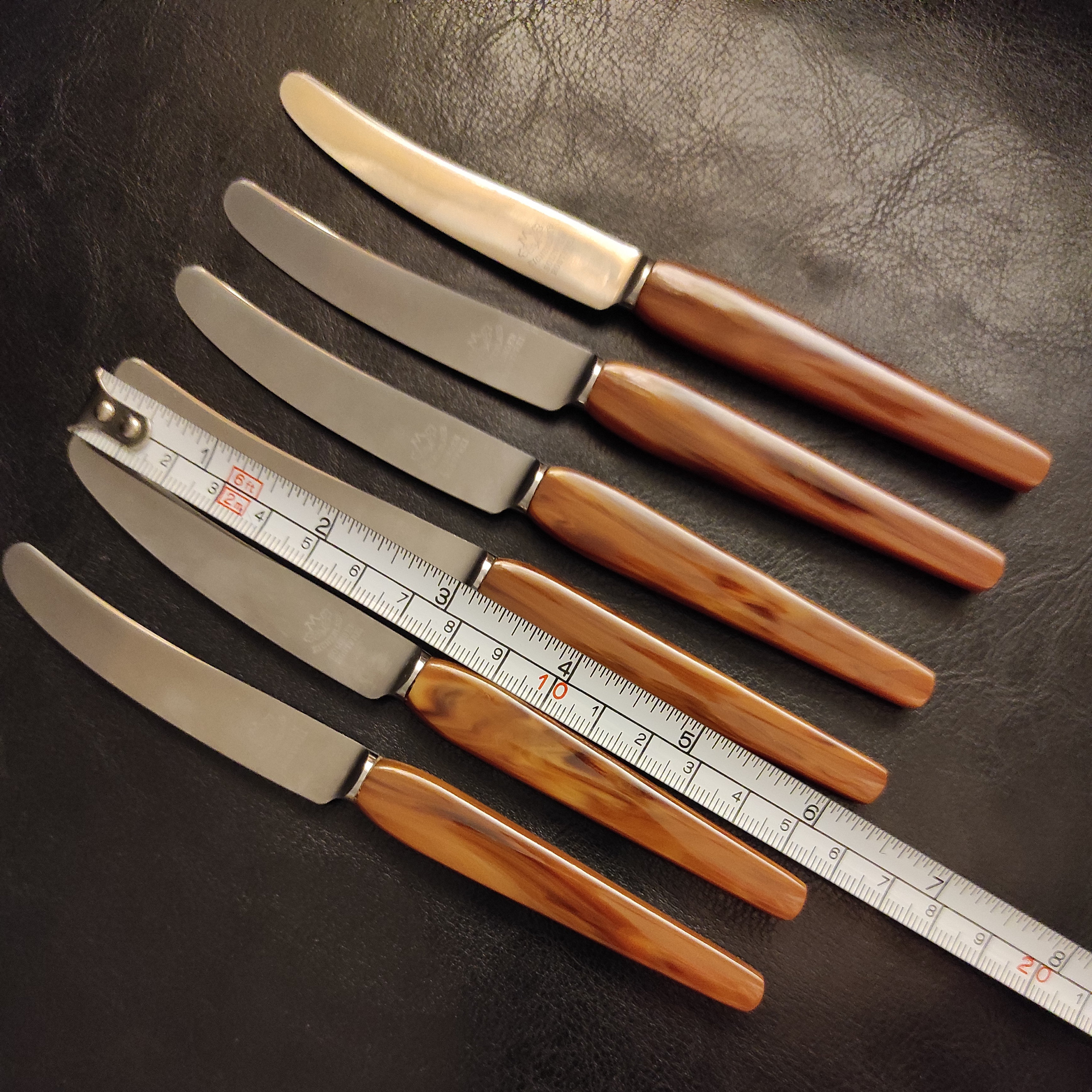 German-made ROSTFREI SOLINGEN Teak Cream Knife Set - Shop