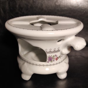 Vintage German Hutschenreuther Porcelain Teapot Warmer or Hot Food Dish Warmer - Serving Porcelain Teapot or Coffee Pot Warmer Mid-century