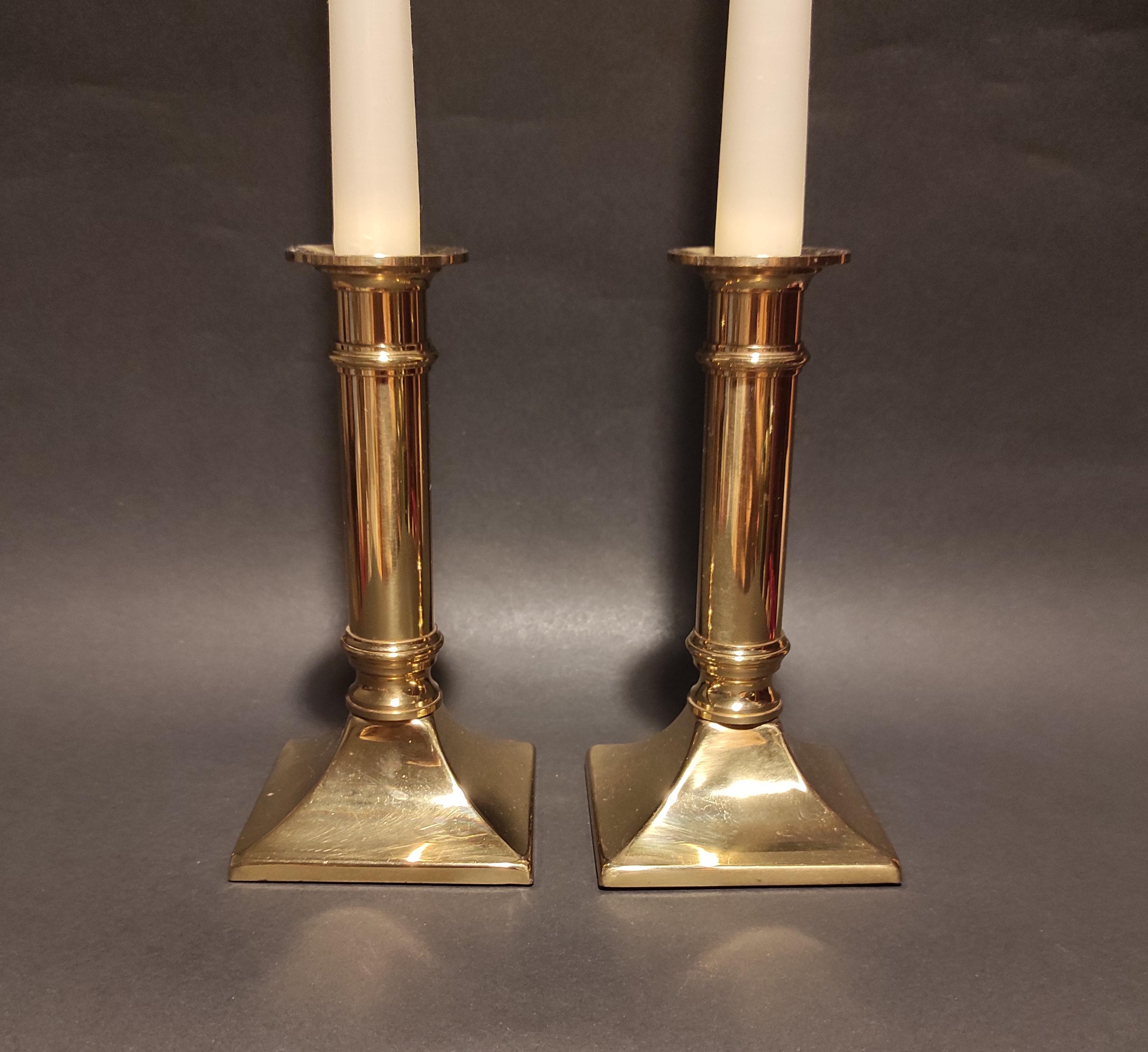 Bougeoirs Noirs Et Dorés NUPTIO - Lot De 2, Hauteurs 14 Cm Et 20 Cm - Pour Bougies Coniques (diamètre 2 Cm)