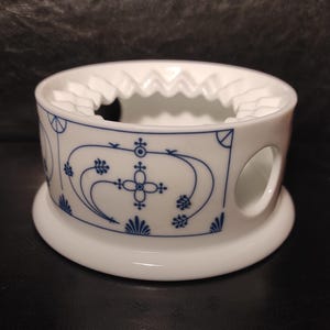 Vintage Porcelain German Teapot Warmer - Porcelain Teapot Warmer - white kettle warmer