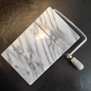 Vintage Stone Marble Cheese Board with Cutter - Cheese Slicer - Marble Board with Cheese Cutter - Stone Cheese Board - Weight 1 kg 393 grams