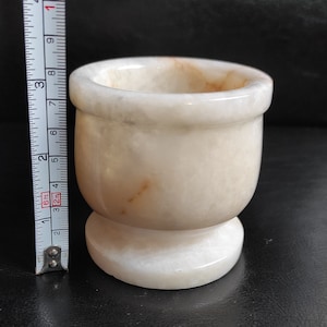Vintage onyx mortar - vintage heavy mortar made of stone - magic mortar for herbs, aromatic mixtures and spices