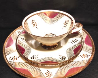 Teetasse mit Untertassen Vintage / Winterling Bavaria Porzellan Deutsche Teetasse mit Untertassen / 3er Set zum Sammeln, Ausstellen, Dekor, Geschenk