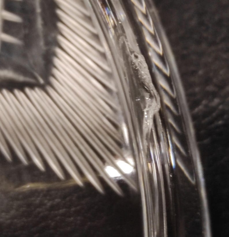 Pudełko na drobiazgi z kryształu ołowianego, ręcznie polerowane, z połowy XX wieku, okrągłe, kryształowe pudełko na biżuterię, kryształowe pudełko na cukierki lub puder, miseczka z pokrywką zdjęcie 18