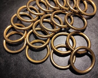 20er Set Vintage Messing Ringe - Messing Ringe mit Innendurchmesser 37mm - Vintage Ringe zum Befestigen von Vorhängen an der Vorhangstange