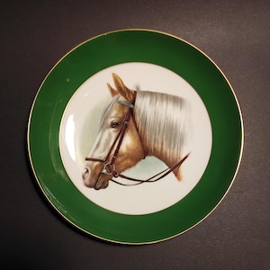 Vintage Decorative Porcelain Horse Plate/AK Kaiser German Horse Plate Design/Farmhouse Decor Wall Plate/ Collection Plate, For Horse Lovers