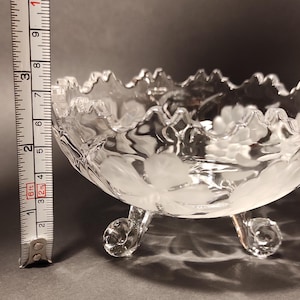 Vintage Crystal Glass Candy Bowl/German Lead Crystal Trinket Bowl/Jewelry Crystal Bowl or Sweets Bowl