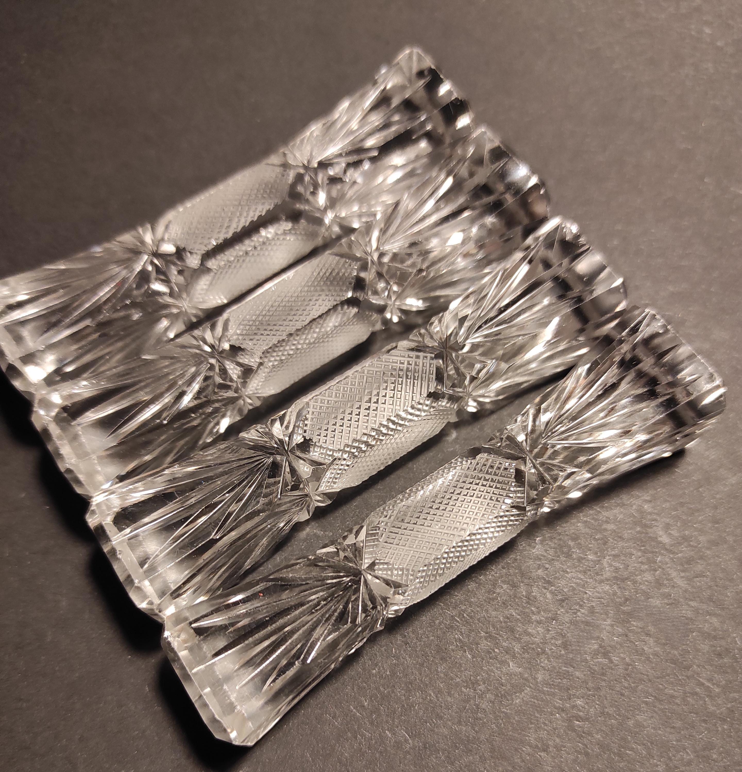 15 porte couteau anciens en cristal baccarat
