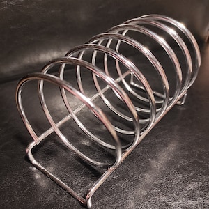 Vintage German Toast Rack/Silver tone toast holder/Mid-Century Steel Toast Rack for your Vintage Kitchen, Cafe, Bar