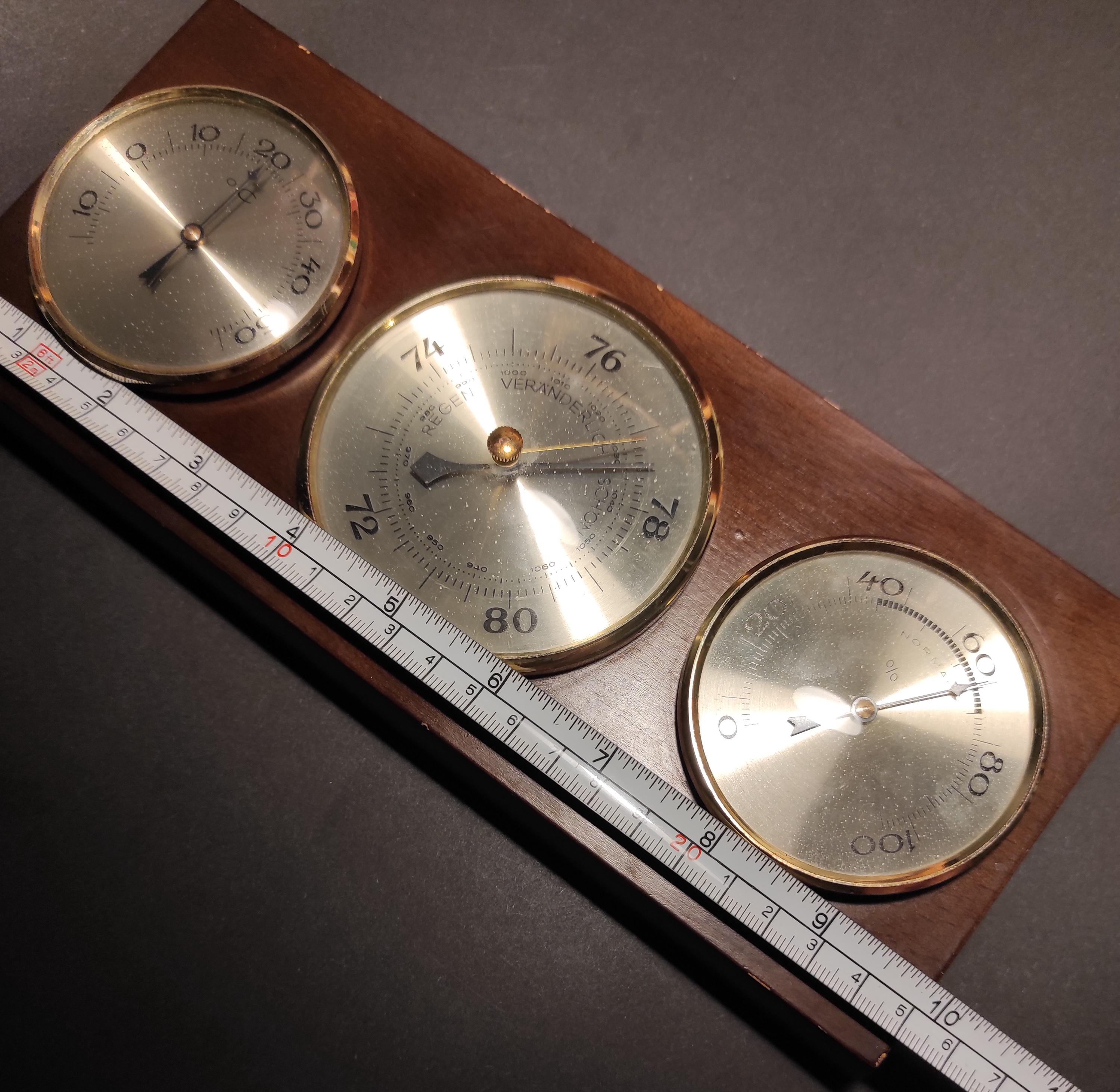 Vintage Room Barometer, Thermometer and Humidity Meter / Old Wall ...