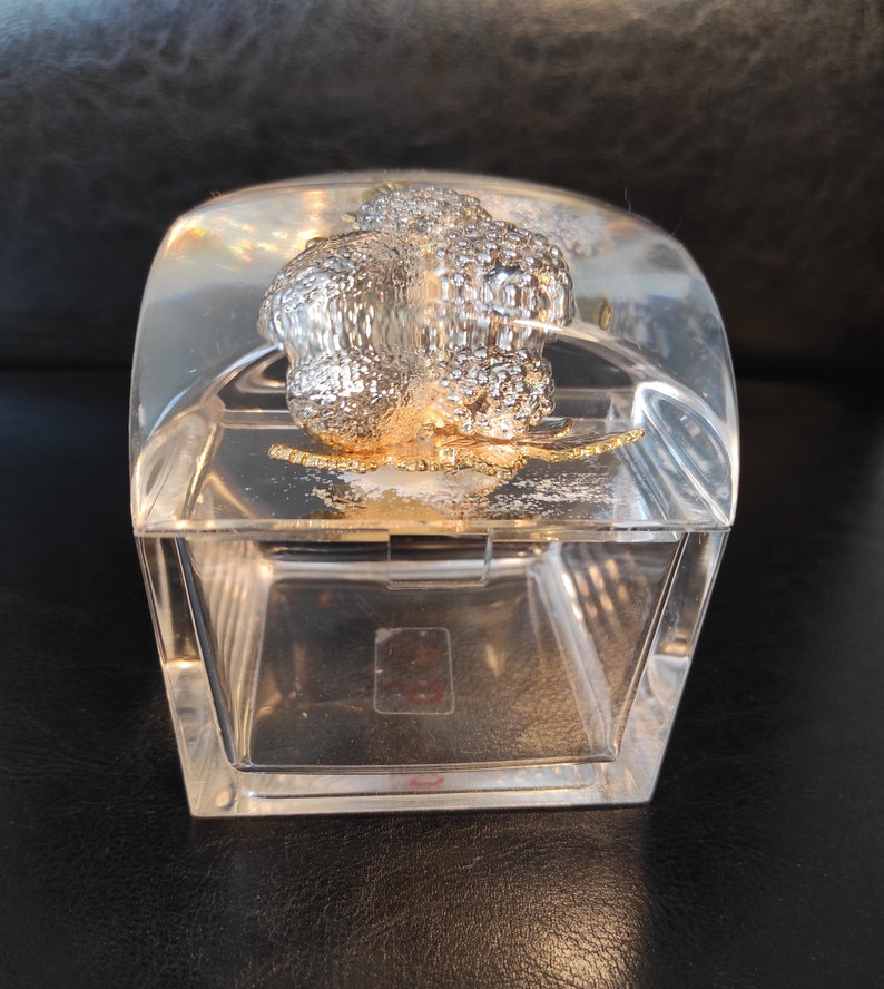 boîte à bijoux allemande vintage en plexiglas. Boîte en plexiglas transparent faite main. Boîte à bijoux en plexiglas. image 8
