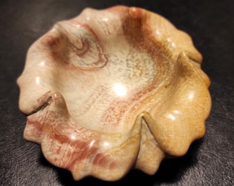 Small Vintage Stone Trinket Bowl or Stone Ashtray / Jewelry Bowl or Ring bowl
