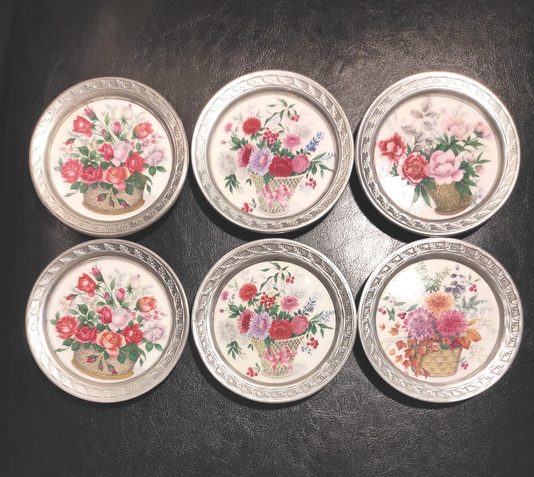 Set 6 Vintage Porcelain Coasters, German 50s-60s - for Collection ...