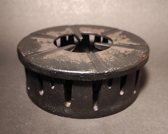 Vintage Cast Iron Danish Distressed Black Teapot Warmer, Coffee Pot Warmer or Hot Food Warmer