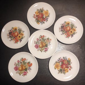 Set of Six Vintage German Porcelain White Coasters/Old Coasters for Display, Vintage Setting, Kitchen,Bar or Restaurant Design