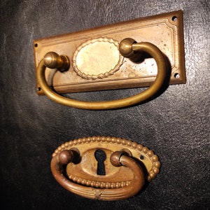 Choose One Small Vintage Dresser Drawer Knob - Cabinet Drawer Handle - Keyhole for Furniture, Small Door or Dresser Drawer