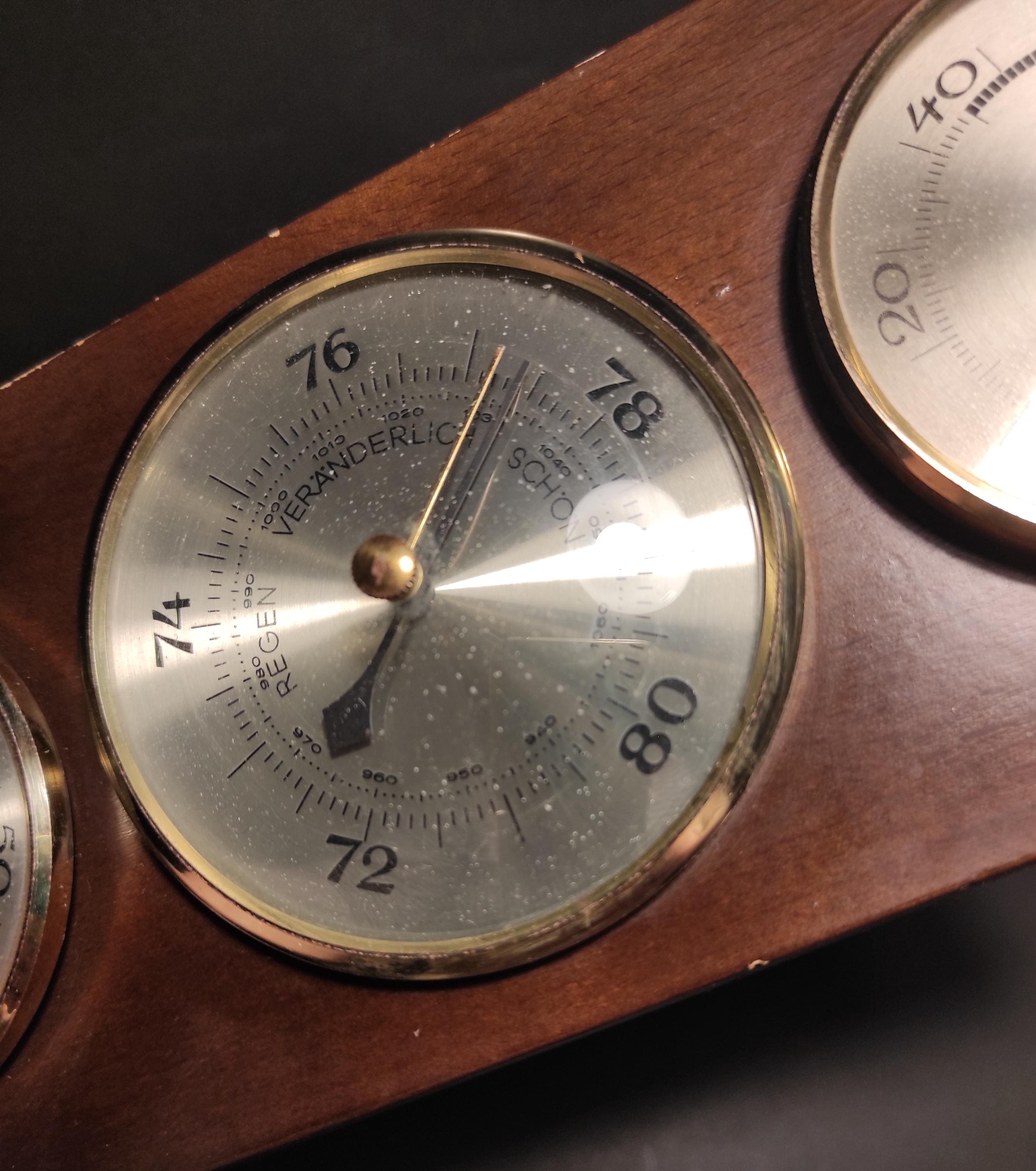 Vintage Room Barometer, Thermometer and Humidity Meter / Old Wall ...