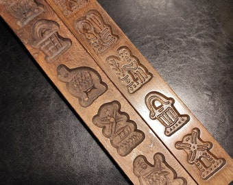 Vintage Wooden Molds Length 40 Cm for Gingerbread or Cookies/wall