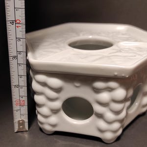 Gerold Porcelain Vintage German White Teapot Warmer, Hot Dish Warmer/Serving Porcelain Teapot Warmer/Coffee Warmer from mid 20th century