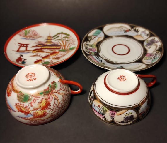 Set 2 Tazze Giapponesi In Ceramica - 190 Ml, Design Retrò Moderno, Marrone E Bianco - Foto 7