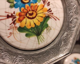 6 dessous de verres Monaco décor vintage
