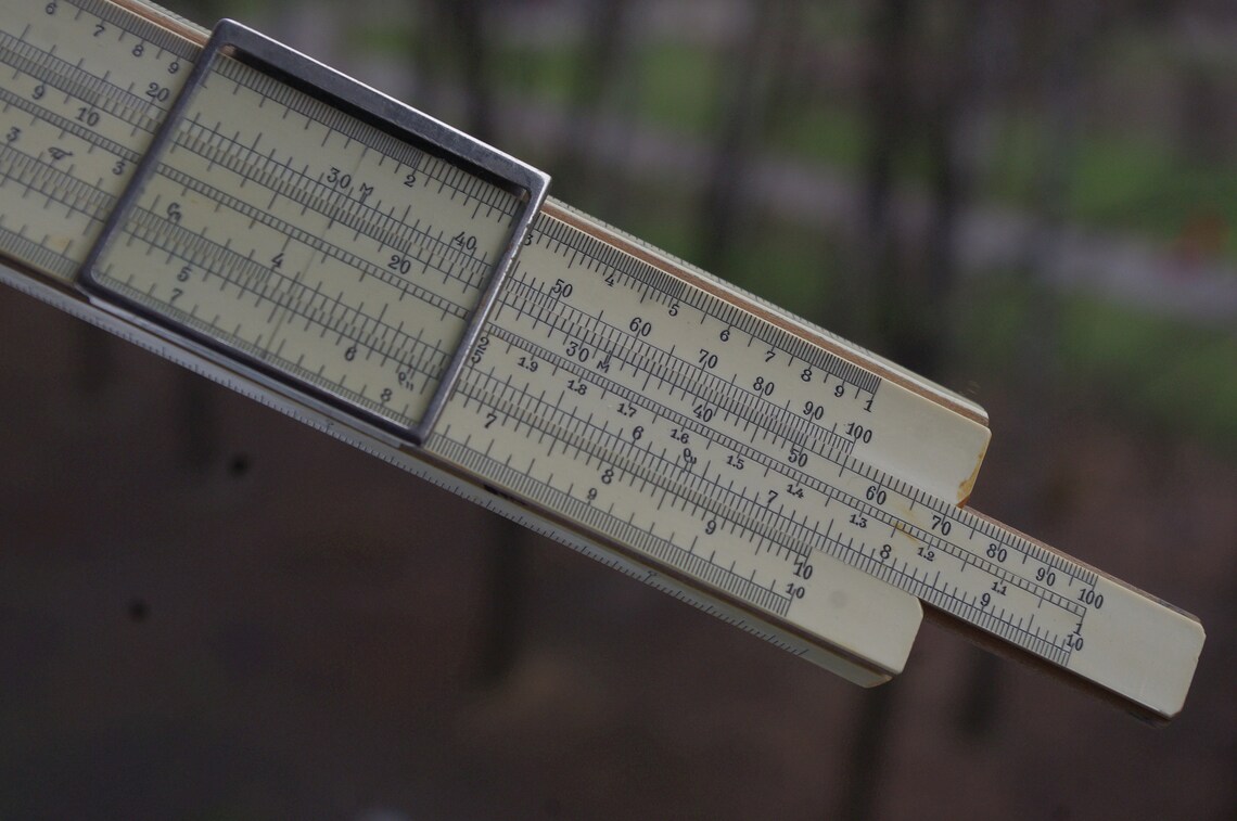 Logarithmic ruler 1959. Counting rule. Slide rule Etsy