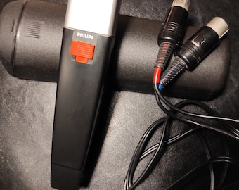 Vintage Philips Microphone from the mid-20th Century for Collection, Display, and other Creative Projects