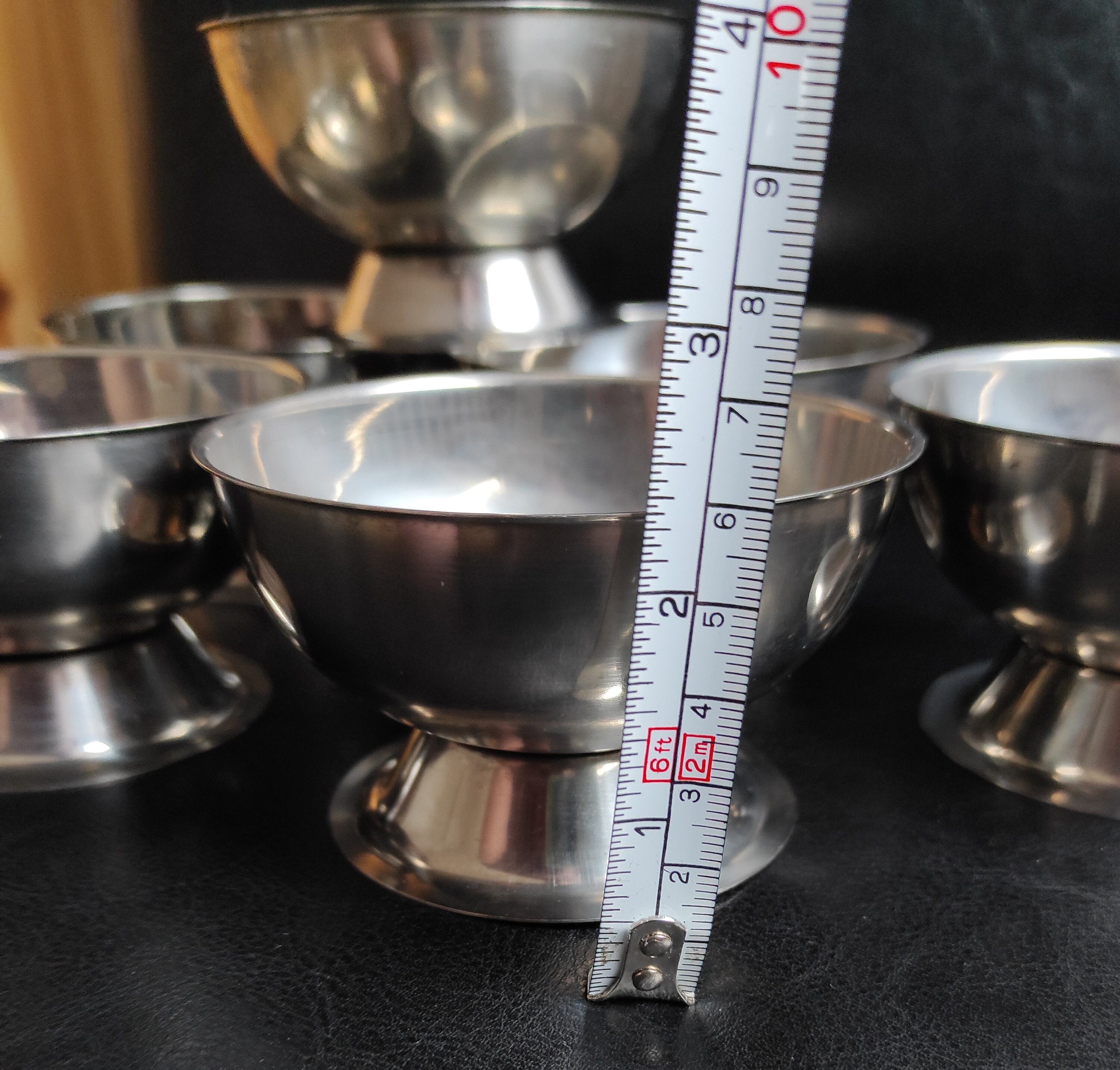 Set of 6 Pieces Vintage Dessert Steel Ice Cream Bowls Etsy