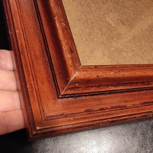 Vintage Wooden Wide Brown Picture or Photo Frame/Old Wood Picture Frame