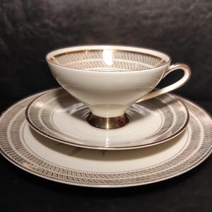 Vintage Winterling Bavaria Porzellan/Beautiful Antique German Tea Cup and Saucers/Vintage porcelain trio tea set