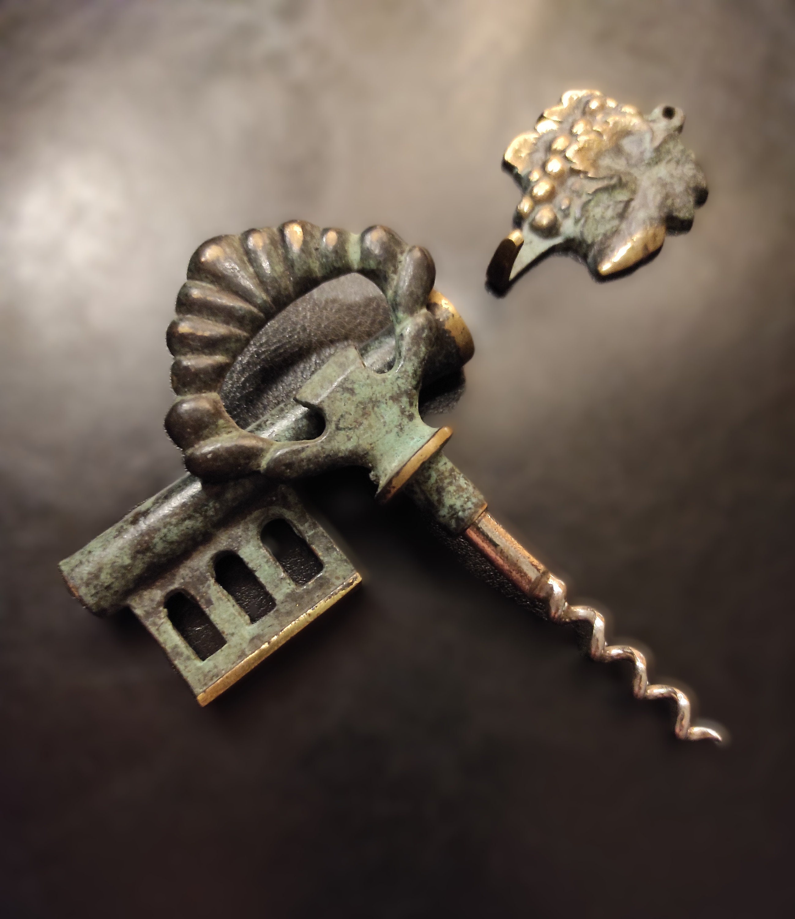 フランス製 アンティーク ワインオープナー 木製 真鍮製希少 フランス