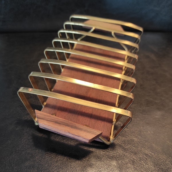 Vintage brass toast stand