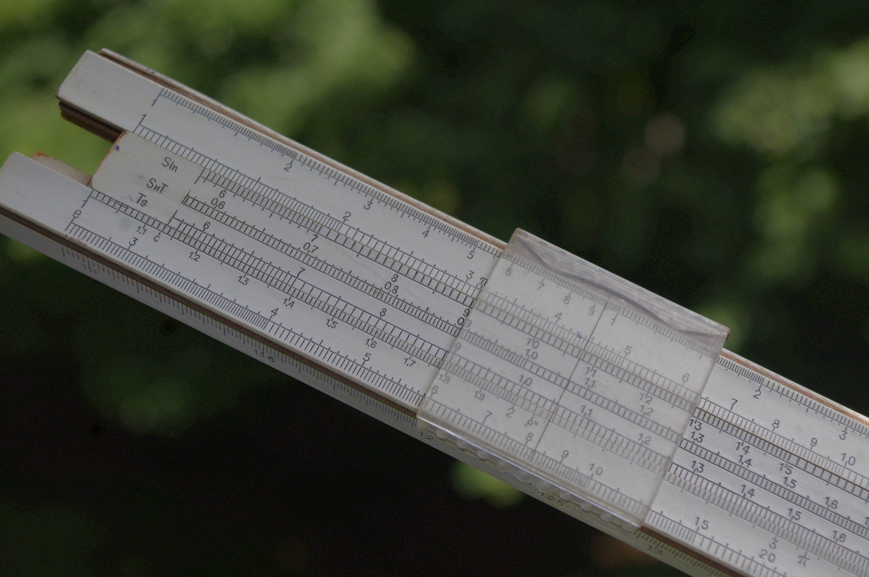 Vintage slide rule 1972 Old logarithmic ruler Etsy