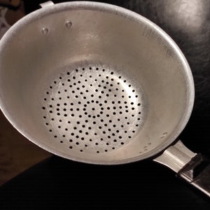 Vintage colander - mid-century Germany - vintage decor for kitchen, farmhouse or photo props - aluminum kitchen colander - Vintage strainer