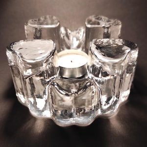 Vintage Heavy (Weight - 1494 grams) Crystal Glass Tabletop Warmer Hot Dishes, Coffee Pot, Teapot - German Tea Warmer for Serving - Ice Glass