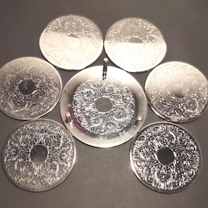 Set med 6 vintage silverpläterade underlägg för vintage-inredning Kök, Bar, Restaurang - Barartiklar, Barvagnstillbehör