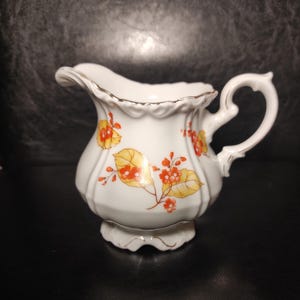 Vintage German porcelain creamer - Oscar Schaller manufactory