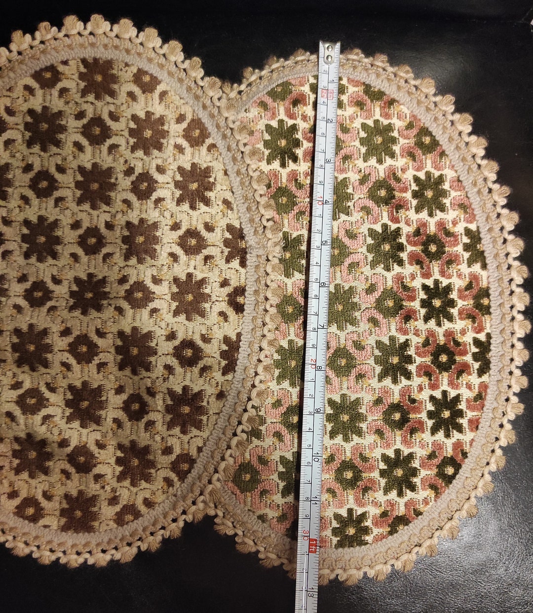 Set of Two Vintage Oval Placematssmall Table Mats Made of Etsy