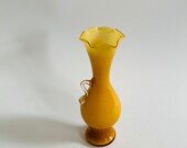 A gorgeous vintage yellow cameo glass murano style vase