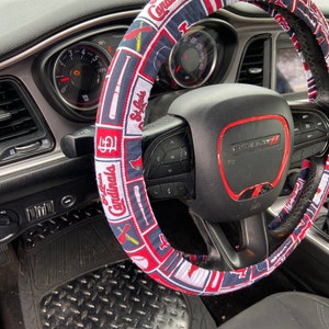 ST LOUIS CARDINALS Steering Wheel Cover / Machine washable / St Louis Cardinals Baseball Auto Accessories