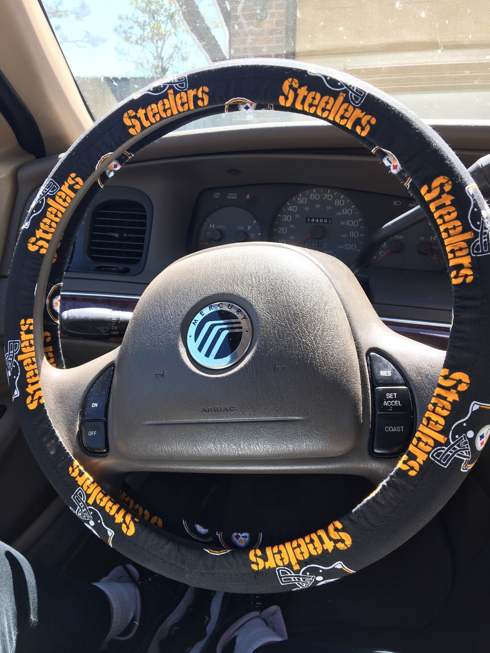 STEELERS Steering Wheel Cover / Pittsburgh Steelers Auto Etsy