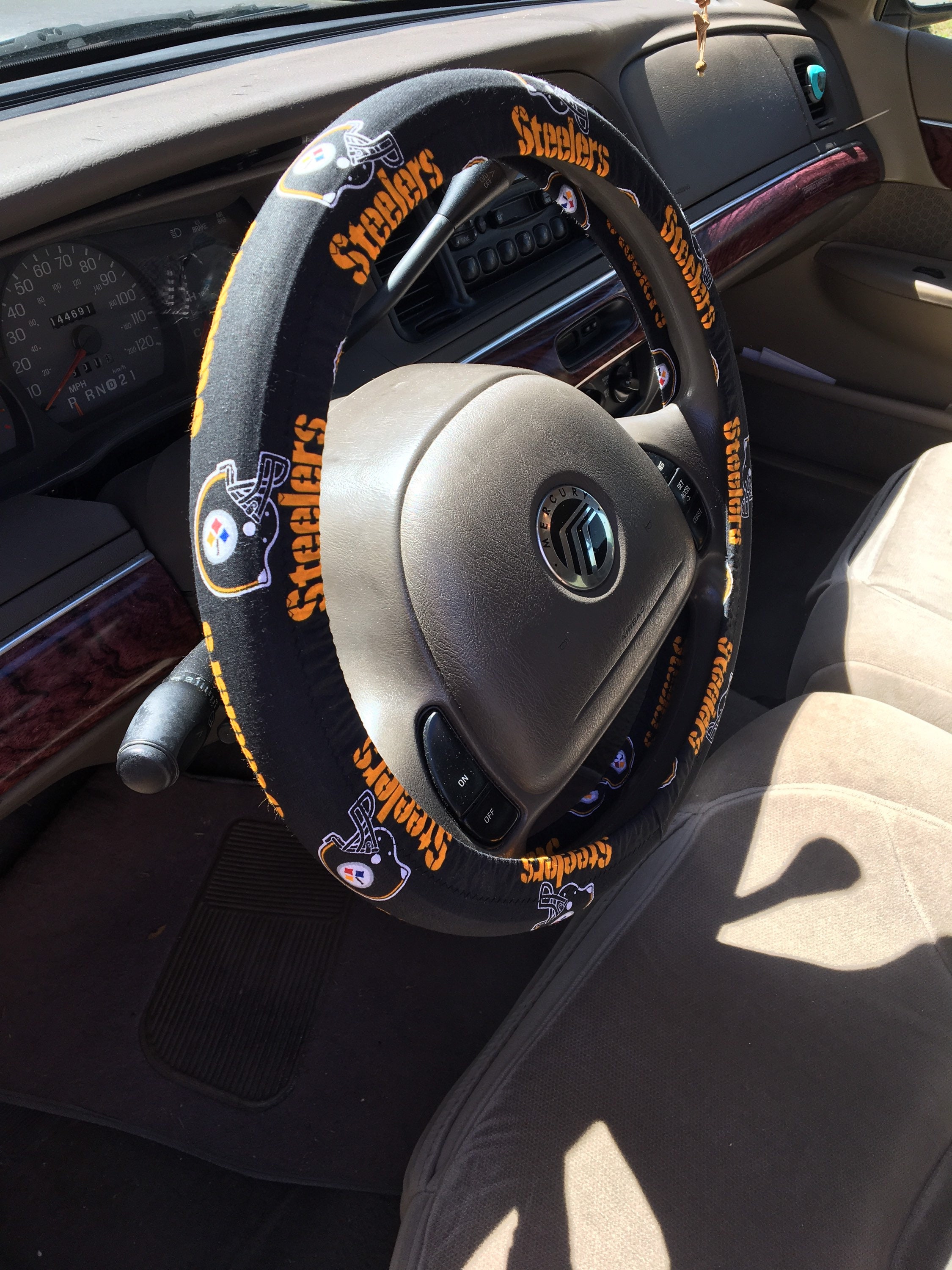 STEELERS Steering Wheel Cover / Pittsburgh Steelers Auto Etsy