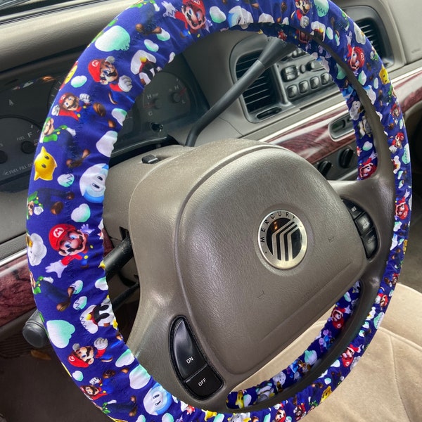 Super Mario Bros. Steering Wheel Cover / Cute Mario Kart  / Super Mario Luigi Bowser Auto Accessories and Gifts