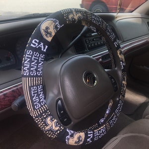 SAINTS Steering Wheel Cover / New Orleans Saints Football Gifts / Machine washable