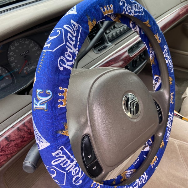 KC ROYALS Steering Wheel Cover / Kansas City Royals Baseball Auto Accessories and Gifts