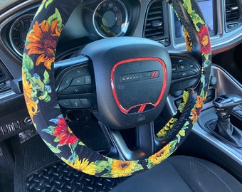 Sunflowers Steering Wheel Cover / Sunflower Auto Accessories and Gifts