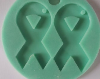 Double Awareness Ribbon Keychain Mold