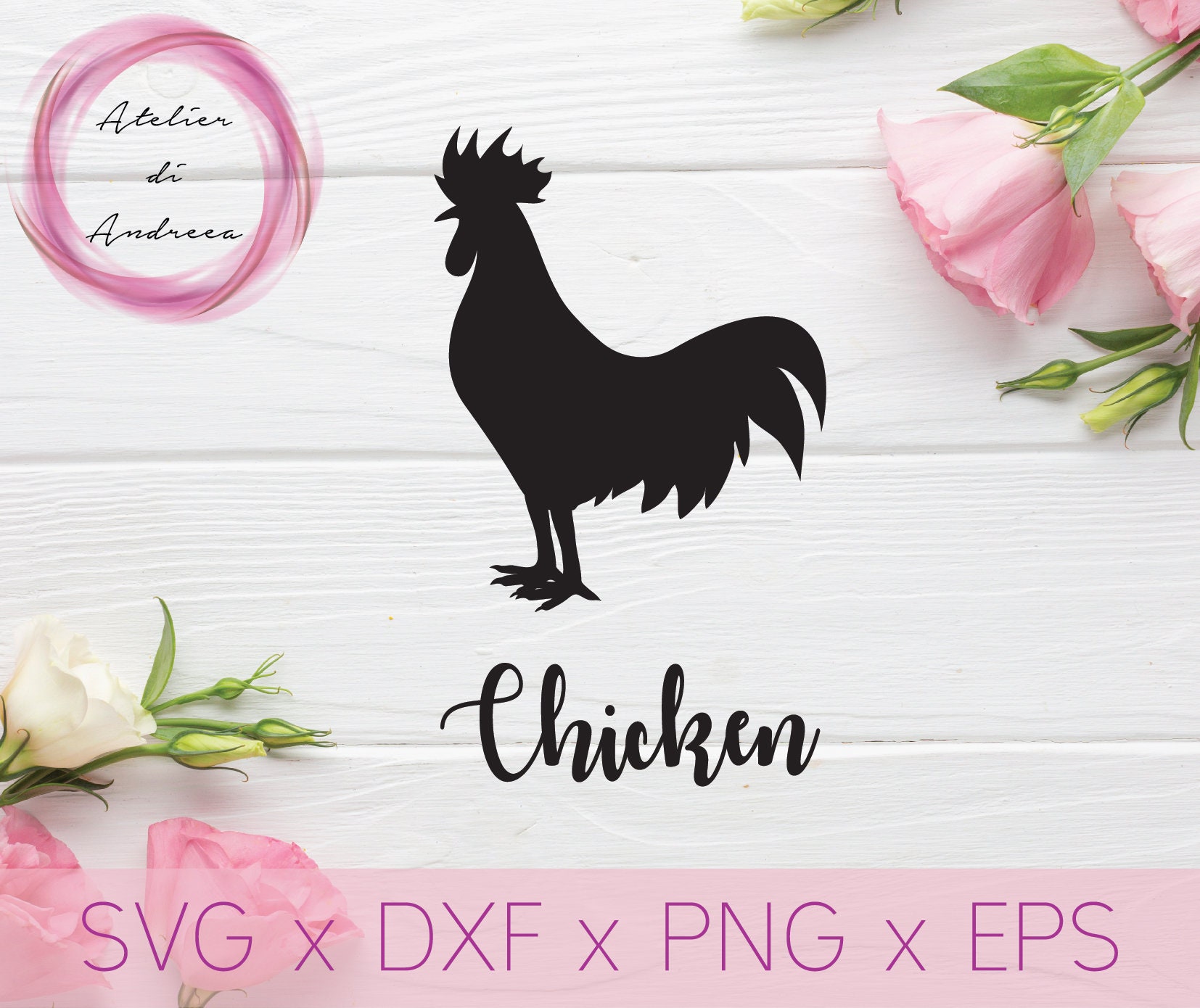 Chicken SVG Cut File SVG cut file rooster hen dxf Cricut svg | Etsy