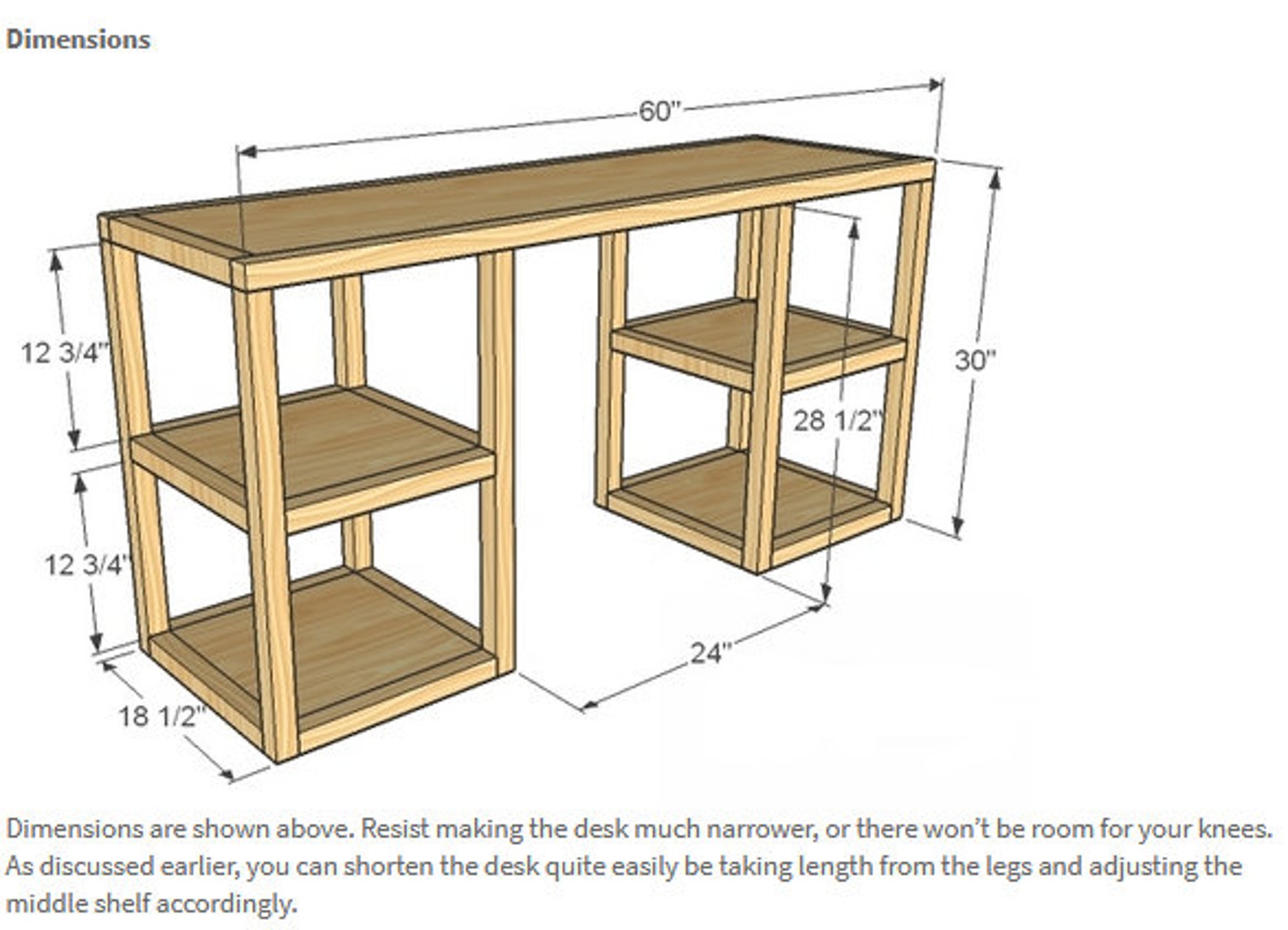 DIY Writing Desk with storage plans Etsy