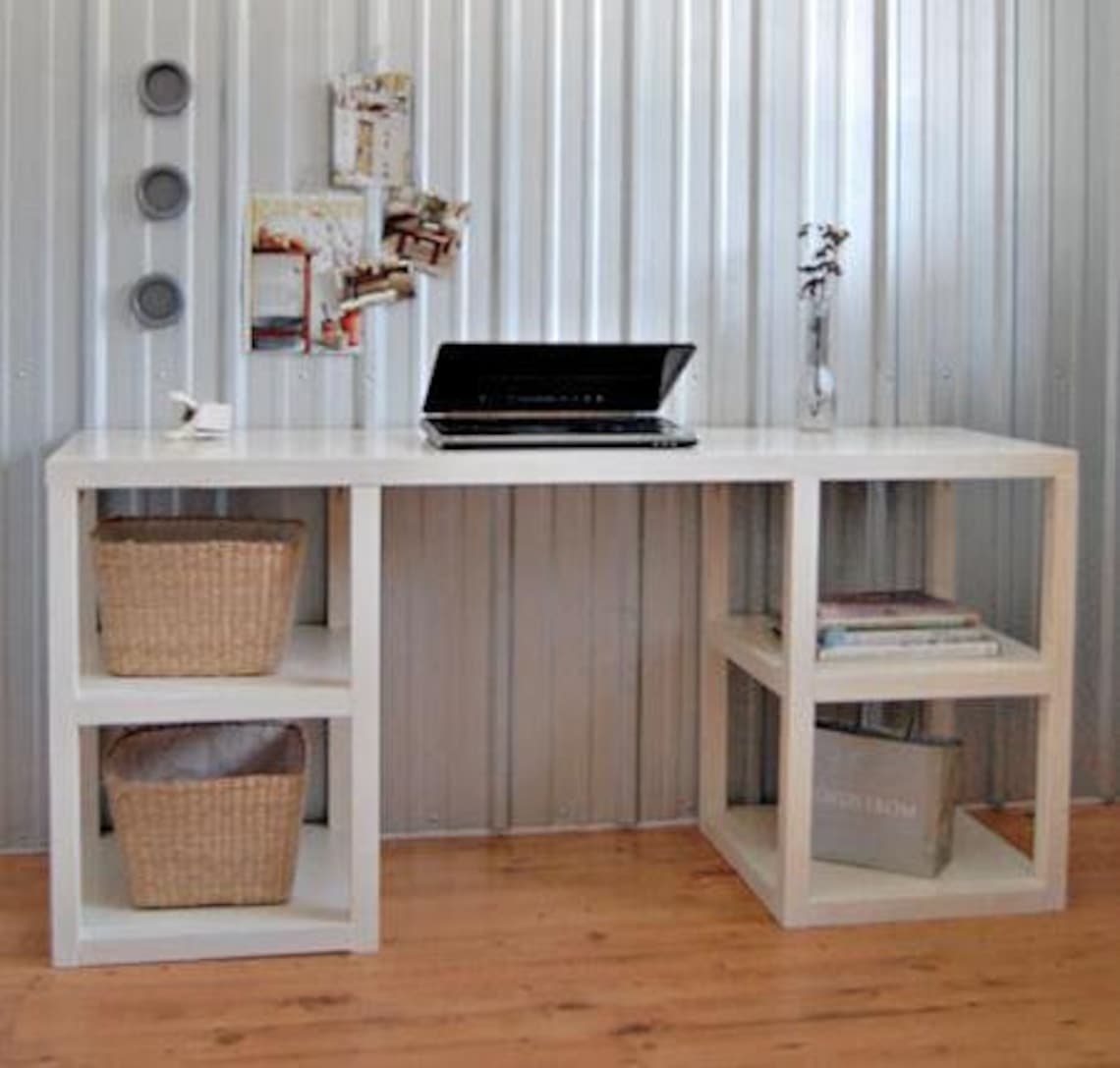 DIY Writing Desk with storage plans Etsy